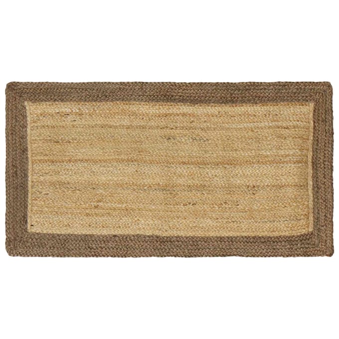 vidaXL - Gebied - Tapijt - Grijs - 60 - x - 110 - cm - Jute