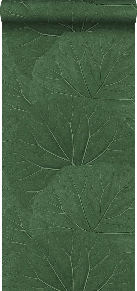 ESTAhome behang grote bladeren donkergroen - 53 cm x 10.05 m - 138996