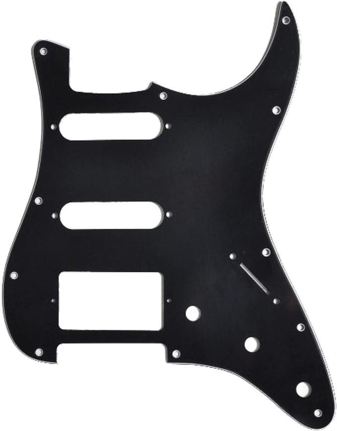 Göldo Pickguard voor HSS Strat zwart slagplaat - Pickguard