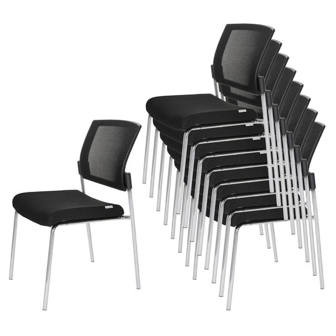 Vergaderstoel / bezoekerstoel K9 V netstof zwart hjh OFFICE