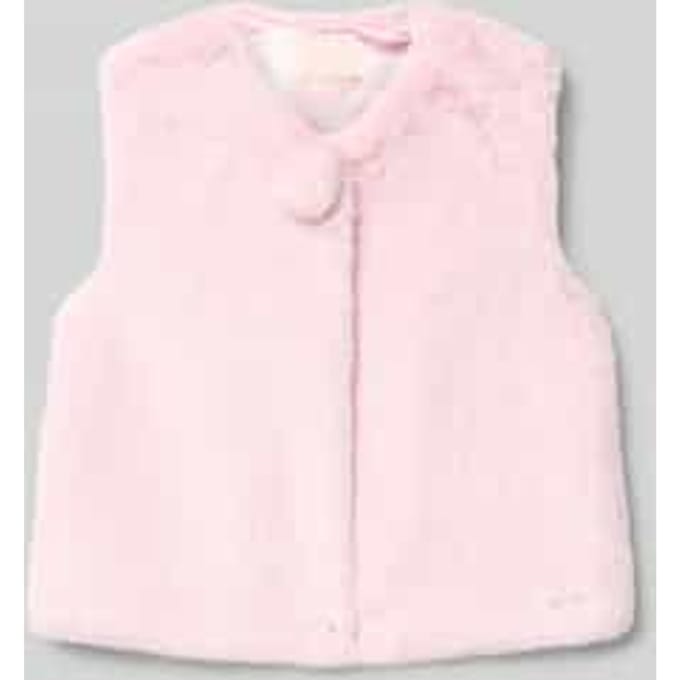 Regular fit gilet met imitatiebont en V-hals