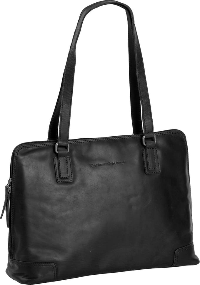 Chesterfield - Flint Lederen Schoudertas/Laptoptas - 13 inch - Zwart