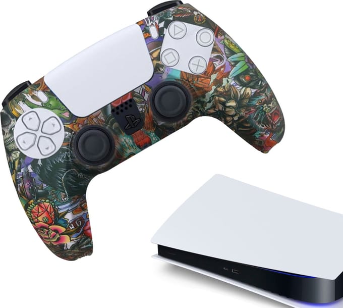 Gadgetpoint - Hoesjes & Skins voor PS5, PlayStation 5 - Performance Gaming Case - Soft Grip Covers - Anti-Slip Controller Accessoires - Wild