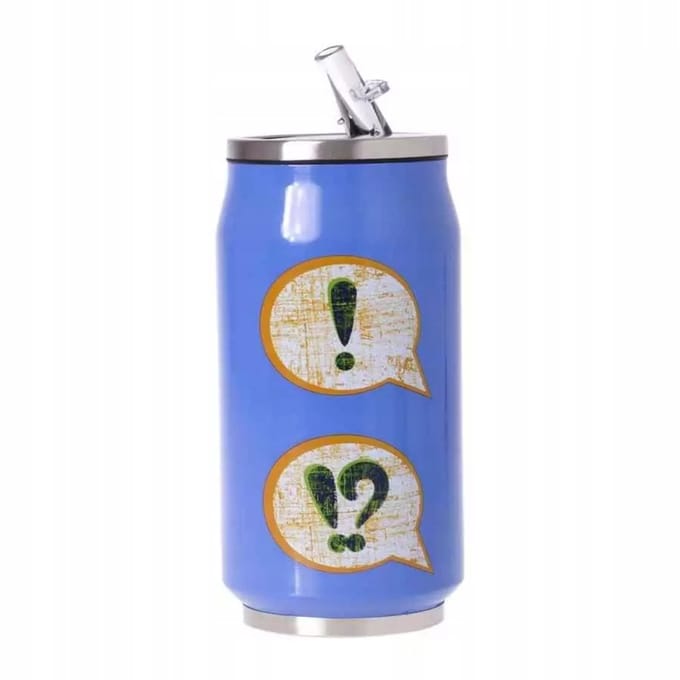 RVS Thermosbeker 350ml Blauw - Dubbelwandig & Lekvrij