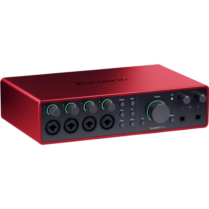 Focusrite Scarlett 18i16 4th Gen - USB Audio Interface - 18 Ingangen / 16 Uitgangen - 4 Microfoonpreamps - 24-bit/192kHz - USB-C - Desktop