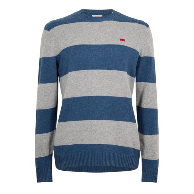 Levis Heren Batwing Logo Crew Hals Trui (Sargasso Zee)