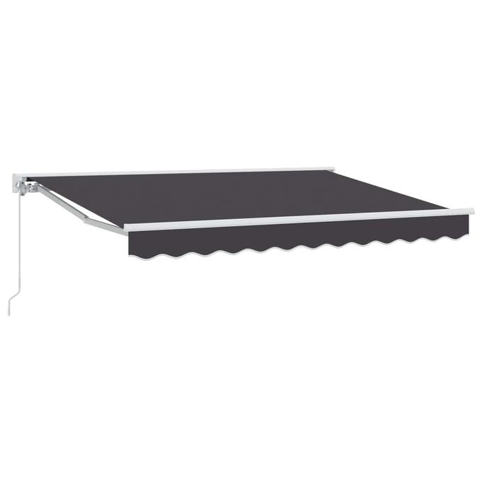 vidaXL - Handmatig - uitschuifbare - luifel - Antraciet - 3 - x - 2,5 - m