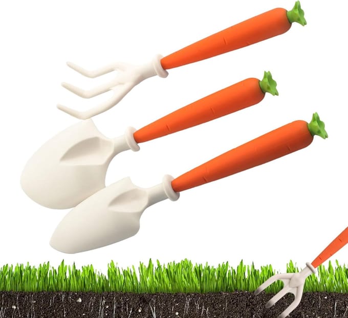 Tuingereedschap Kinderen - Schep Hark - Buiten Spelen - Wortel Handvat - 32 cm - Gekleurd