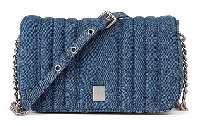 REPLAY Schoudertas Shoulder Bag With Flap Blu Denim Blauw