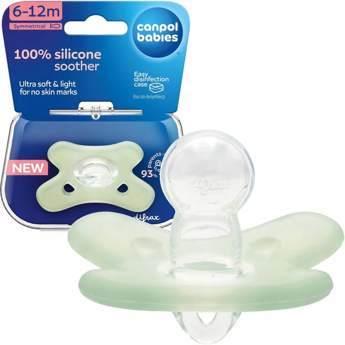 Canpol Babies Silicone Speen 6-18m + sterilisatiekoffer