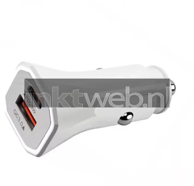 Red Point Autolader 1x Usb-C 1x Usb-A wit (Origineel)