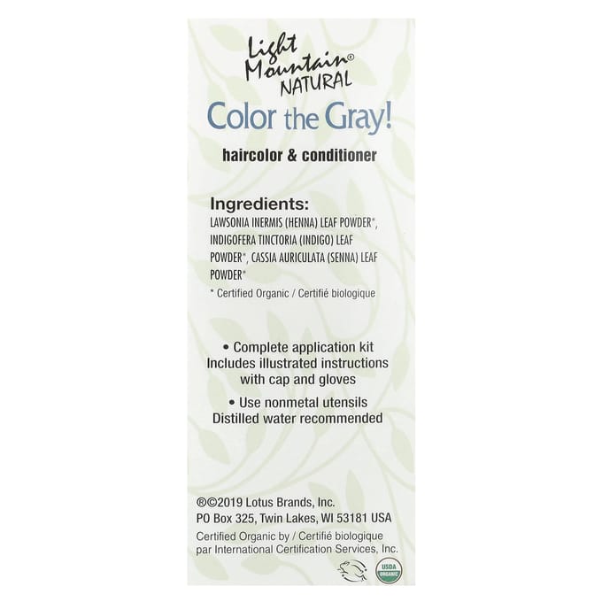 Kleur Grijs!, Natuurlijke Haarkleur & Conditioner, Donkerbruin, 198G(7 Oz) white