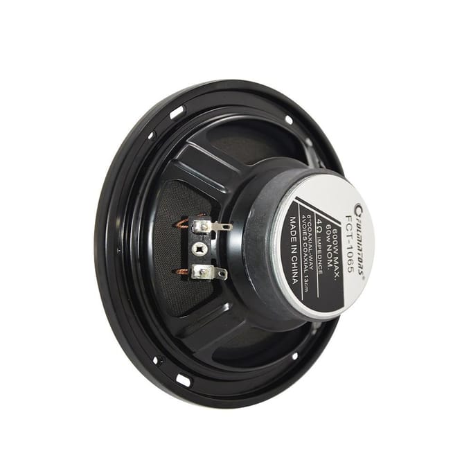 Haut-parleur Coaxial de voiture, 6 pouces, 600W, puissance maximale, caisson de basses automatique, accessoires de Modification audio, 2 pièces noir