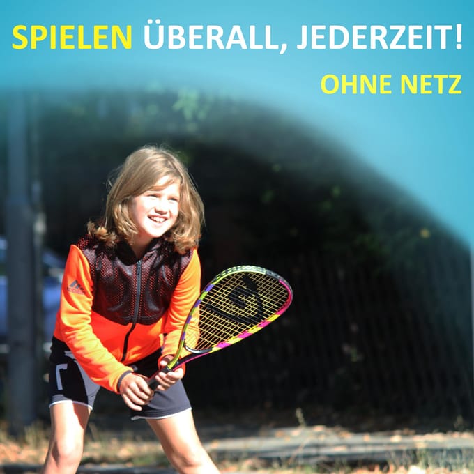 Speedminton Junior set - speedbadminton - crossminton - speed badminton set - blauw/groen/geel