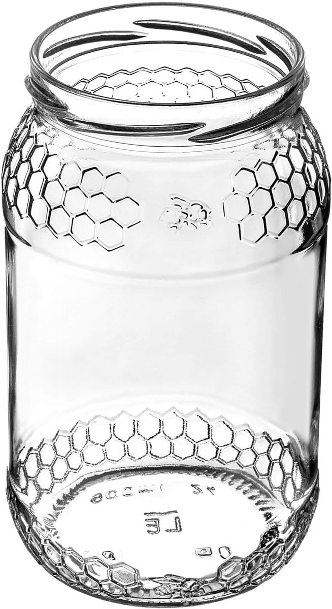 Glazen pot Lierde 900ml 82mm 8 stuks + deksels "Kasjoebische folklore"