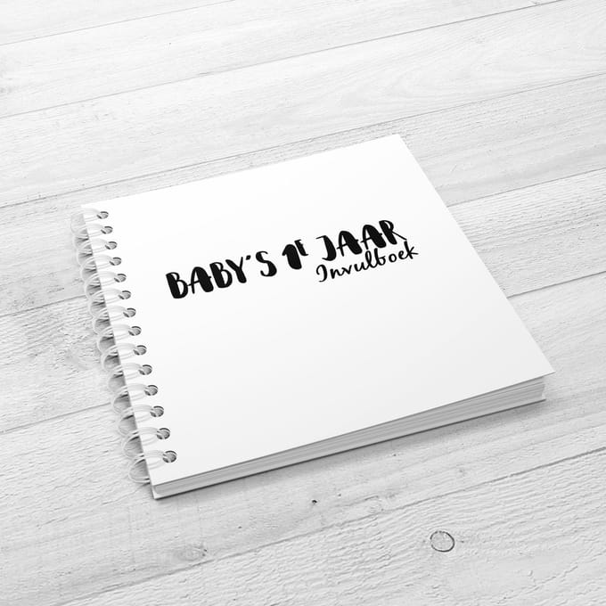 SilliBeads Baby's eerste jaar invulboek - Zwart-wit