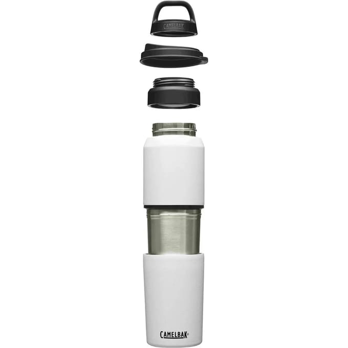 CamelBak Multibev Vacuum RVS - Waterfles met afneembare koffie / theebeker - 500 ml + 350 ml - Wit / Wit (white / White)