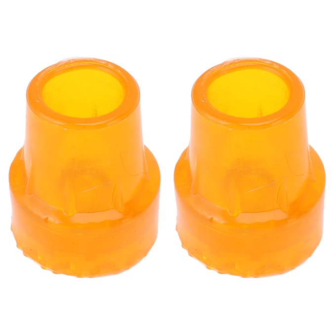 2 stuks Stokpunten Antislip Rubber Krukstok Rubberen Pads Punten Vervanging voor Wandelstok yellow
