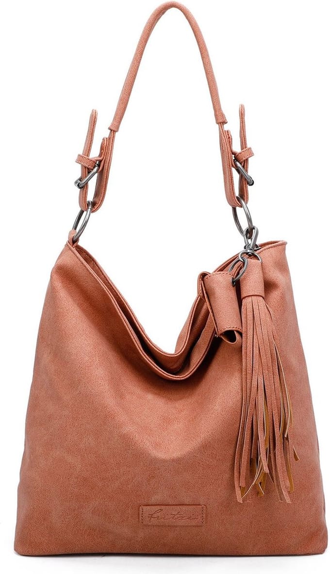 Fritzi aus Preußen Schoudertas Jakx Lipstick02 Hobo Bag Brick Bruine