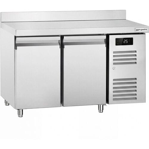 GGM Gastro Kühltisch ECO - 1360x700mm - mit 2 Türen - mit Aufkantung & modernem Display