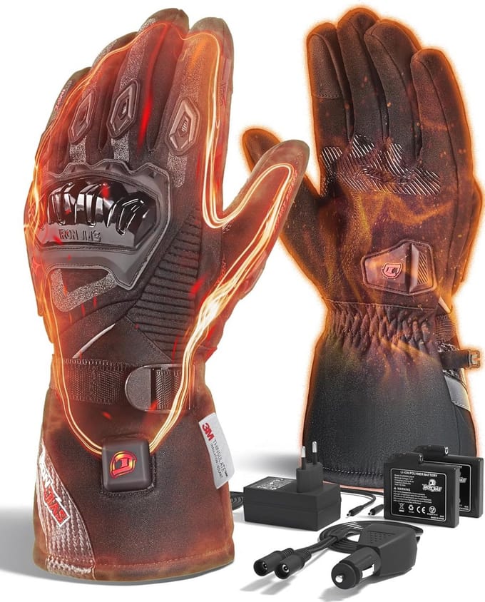 Verwarmde motorhandschoenen heren winter - Snelle opwarming, touchscreen en waterdicht