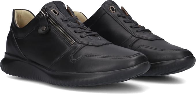 Hartjes 162.1105/99 Sneakers - Leer - Dames - Zwart - Maat 37