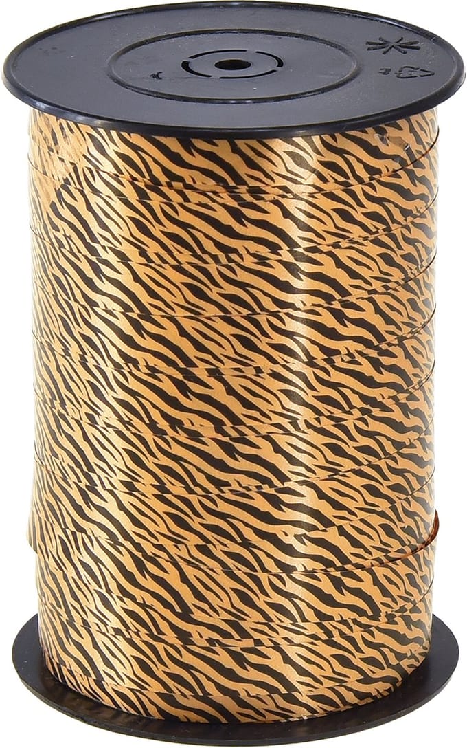 Decoratief lint bruin oranje krullint Safari 10mm 100m