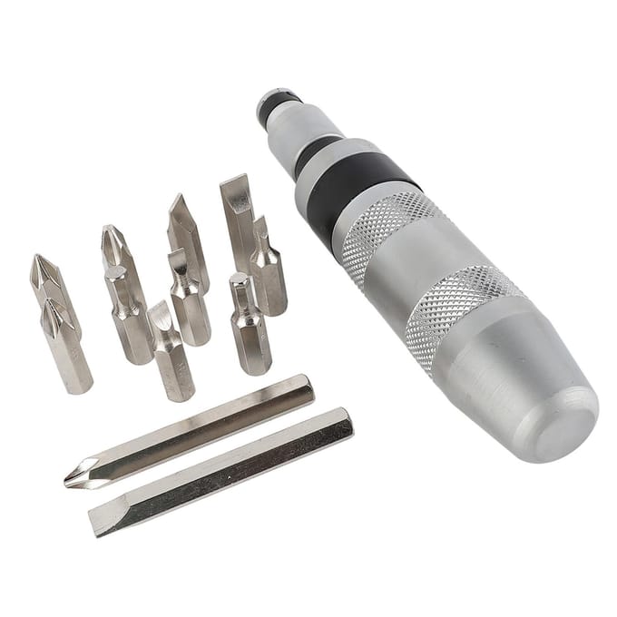 13-delige Slagmoeraandrijver Kit 12 Bits Multifunctionele Handmatige Slagschroevendraaier voor Onderhoud white