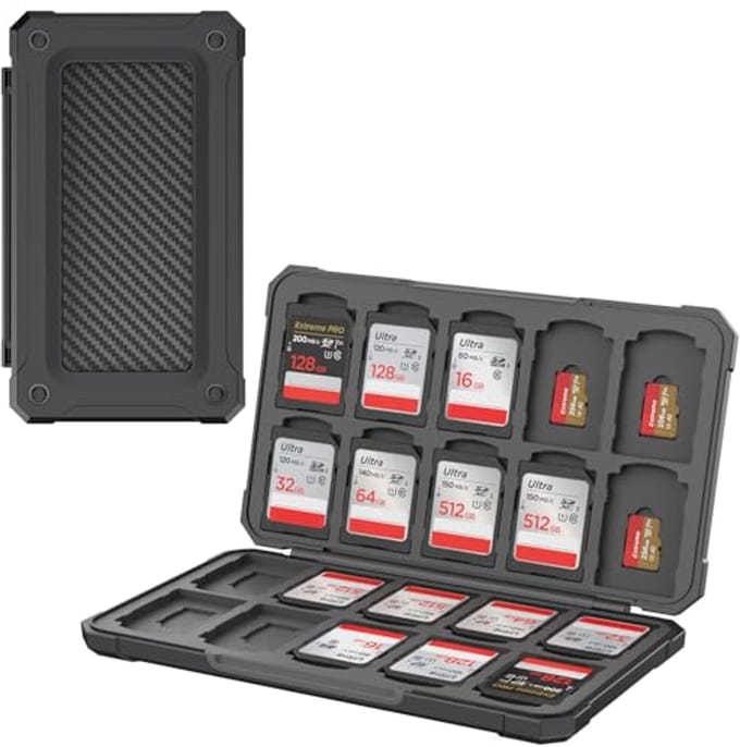 SD Kaart Houder voor 20 SD en 20 Micro SD Kaarten