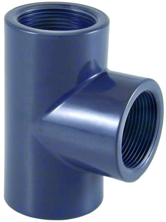 PVC-U T-stuk 2 duims binnendraad PN10