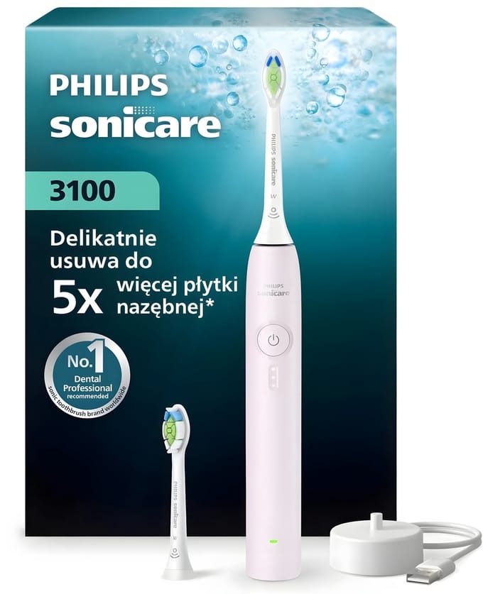 Philips Sonicare 3100 HX4032/03 Sonische Tandenborstel - Roze - 2 Opzetborstels - Druksensor