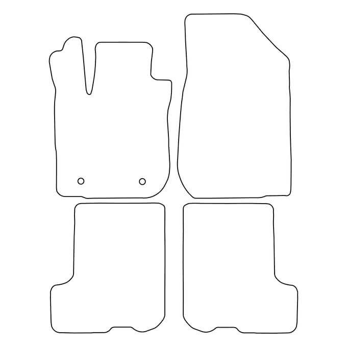 Set velours vloermatten geschikt voor Dacia Sandero Stepway II 2018- - blauwe afwerking