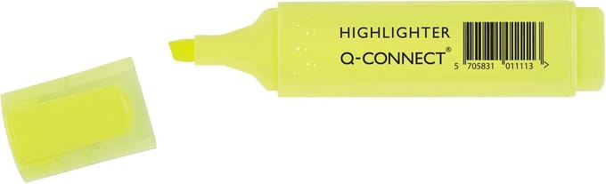 Q Connect Markeerstift - fluostift - geel
