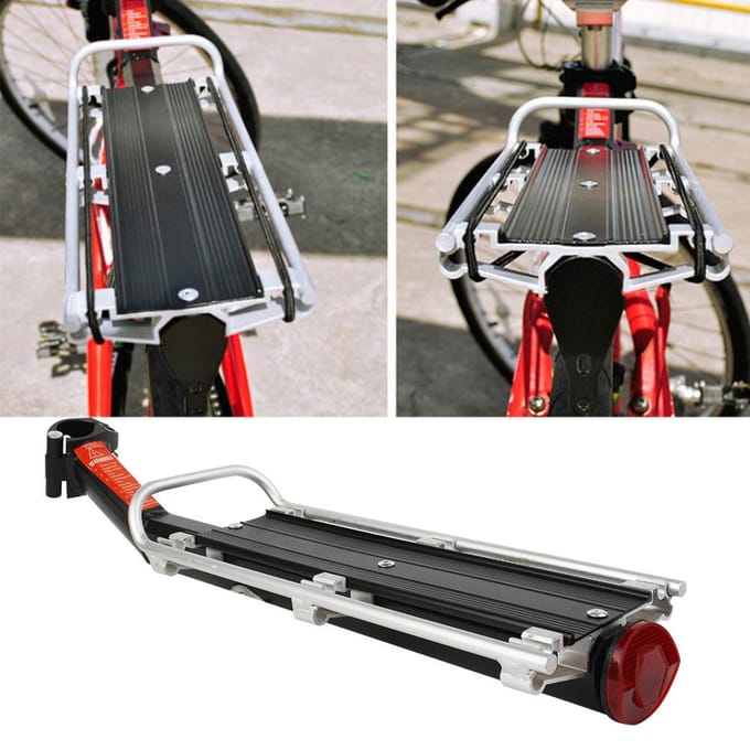 Fietsdrager, bagagedrager achter, reflectorplank, fietszadeltasstandaard gray