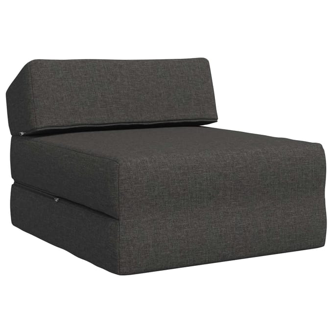 vidaXL - Vouwbare - Sofa - Bed - Donkergrijs - 60 - x - 70 - x - 41 - cm - Stof