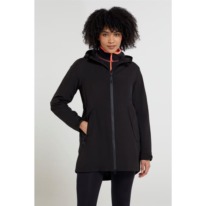 Mountain Warehouse Dames/Dames Hilltop II Waterdichte Jas (Jet Zwart)