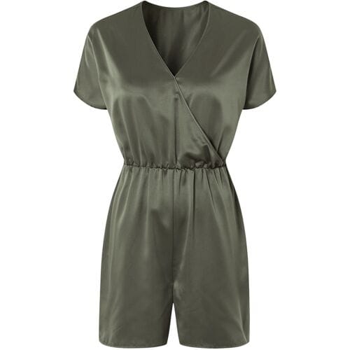 ESMARA Satijnen dames jumpsuit (Olijfgroen, 34)