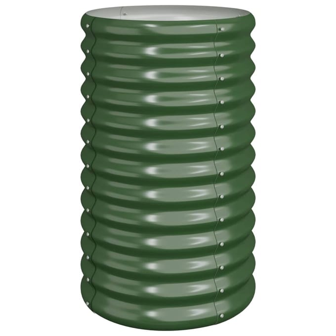 vidaXL - Plantenbak - 40x40x68 - cm - gegalvaniseerd - staal - groen