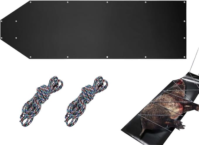 Draagplank - Sleepmat multifunctioneel - Lasten vervoeren - Scheurvast polyethyleen - 185 x 58 cm - Zwart
