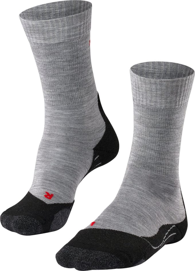 FALKE TK2 anti-blaar dik wol functioneel materiaal wandelsokken heren grijs - maat 46-48