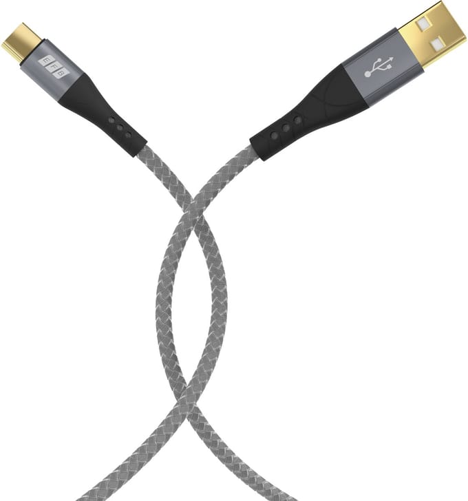 EFB Elektronik USB-AC-00004 USB-kabel USB 2.0 3 m USB A USB C 0,48 Gbit/s 60 W Zwart, Grijs