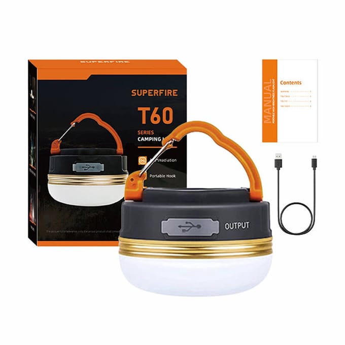 Superfire T60 2.5w 1000mah Lamp Transparant