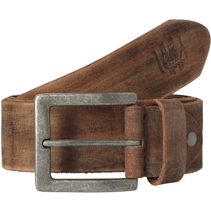 Jan Vanderstorm herren Leren Riem - 155 - lichtbruin - Plus Size