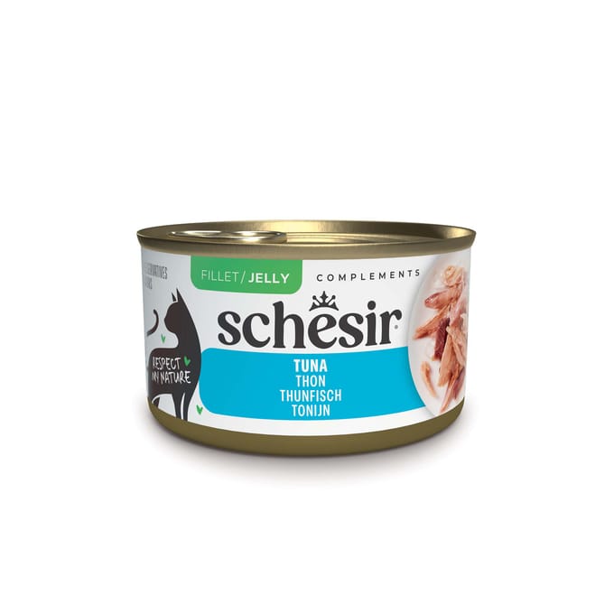 12x70g Schesir Complements in Gelee Thunfisch Katzenfutter nass