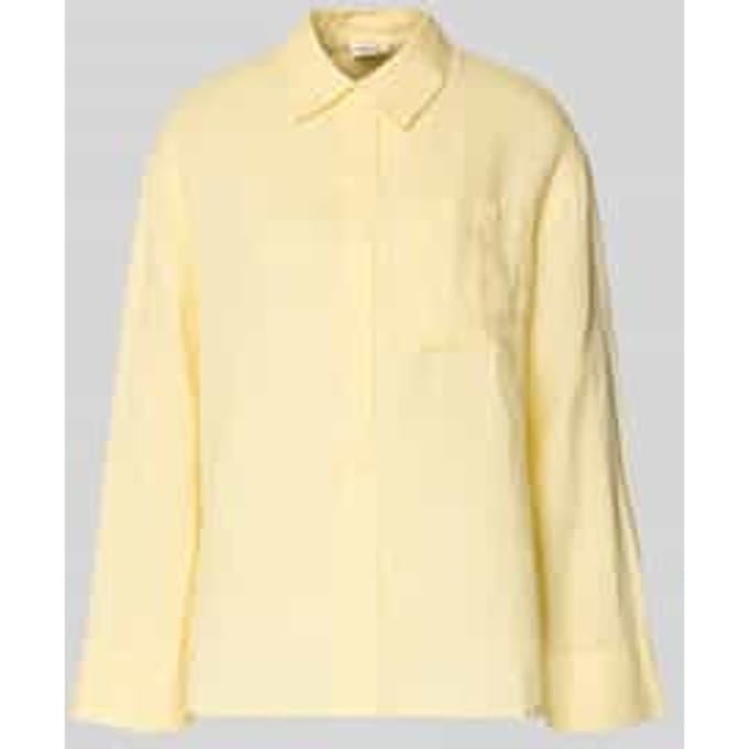 regular fit overhemdblouse van puur linnen