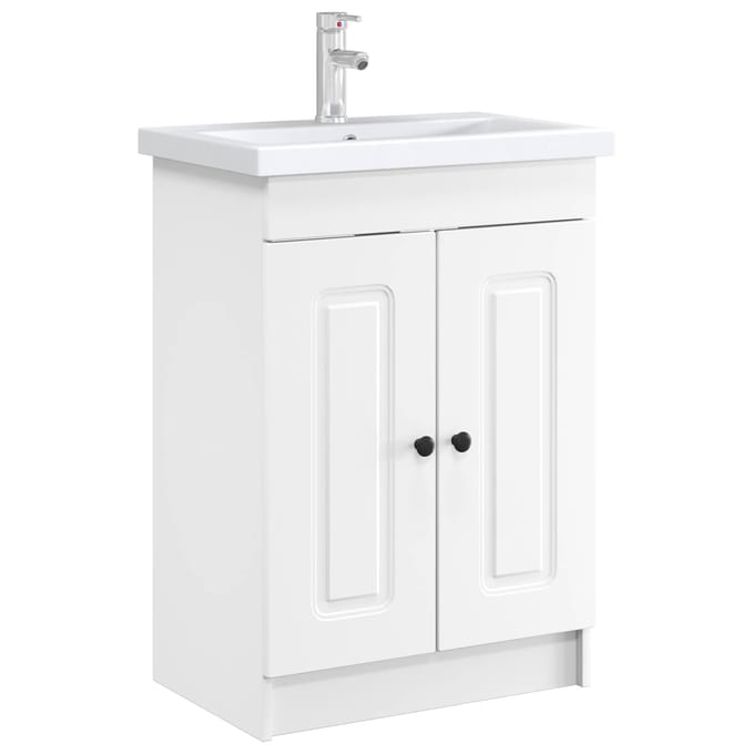 vidaXL - Badkamer - onder - Wastafel - Kast - Wit - 78,5 - x - 37,5 - x - 81 - cm