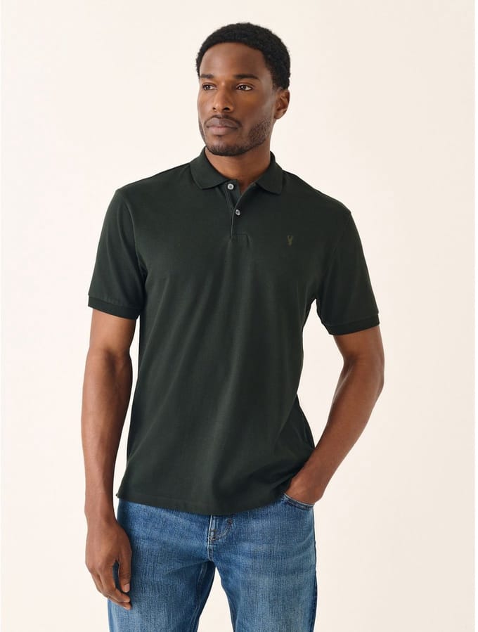 Next - Heren - Slim-fit piqué-poloshirt met korte mouwen - Groen