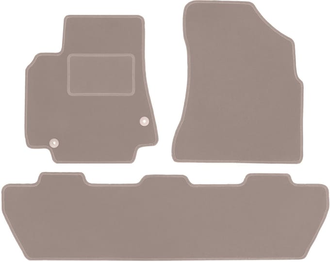 Beige veloursmatten voor: Citroen Berlingo II combivan, multispace, 5-zits (2008-2018)