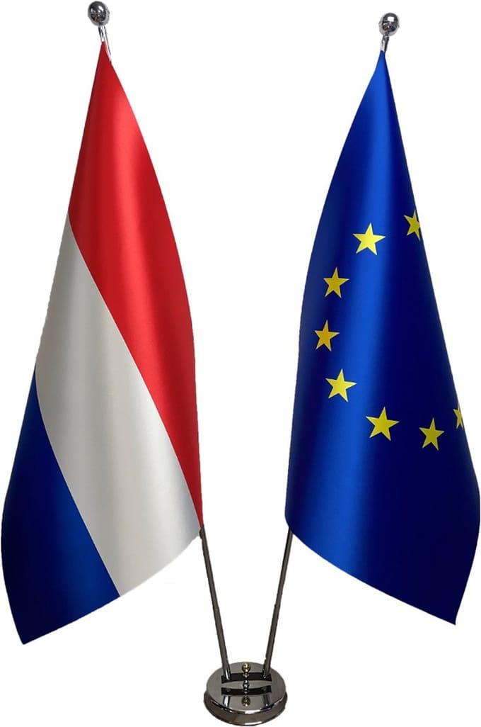 Luxe vlag Europese Unie 100x150cm | Satijn