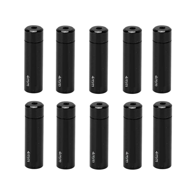 10 stuks Fiets Schakelkabel Eindkappen Aluminiumlegering 4mm Schakelkabel Eindkappen voor Race Mountain black